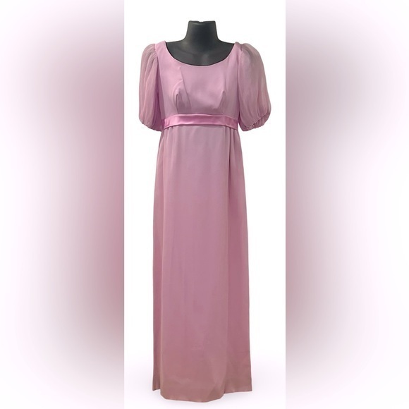 VINTAGE 1964💓SPOKANE LILAC PARADE PRINCESS COURT DRESS HANDSEWN SATIN RAYON READ - Picture 1 of 14